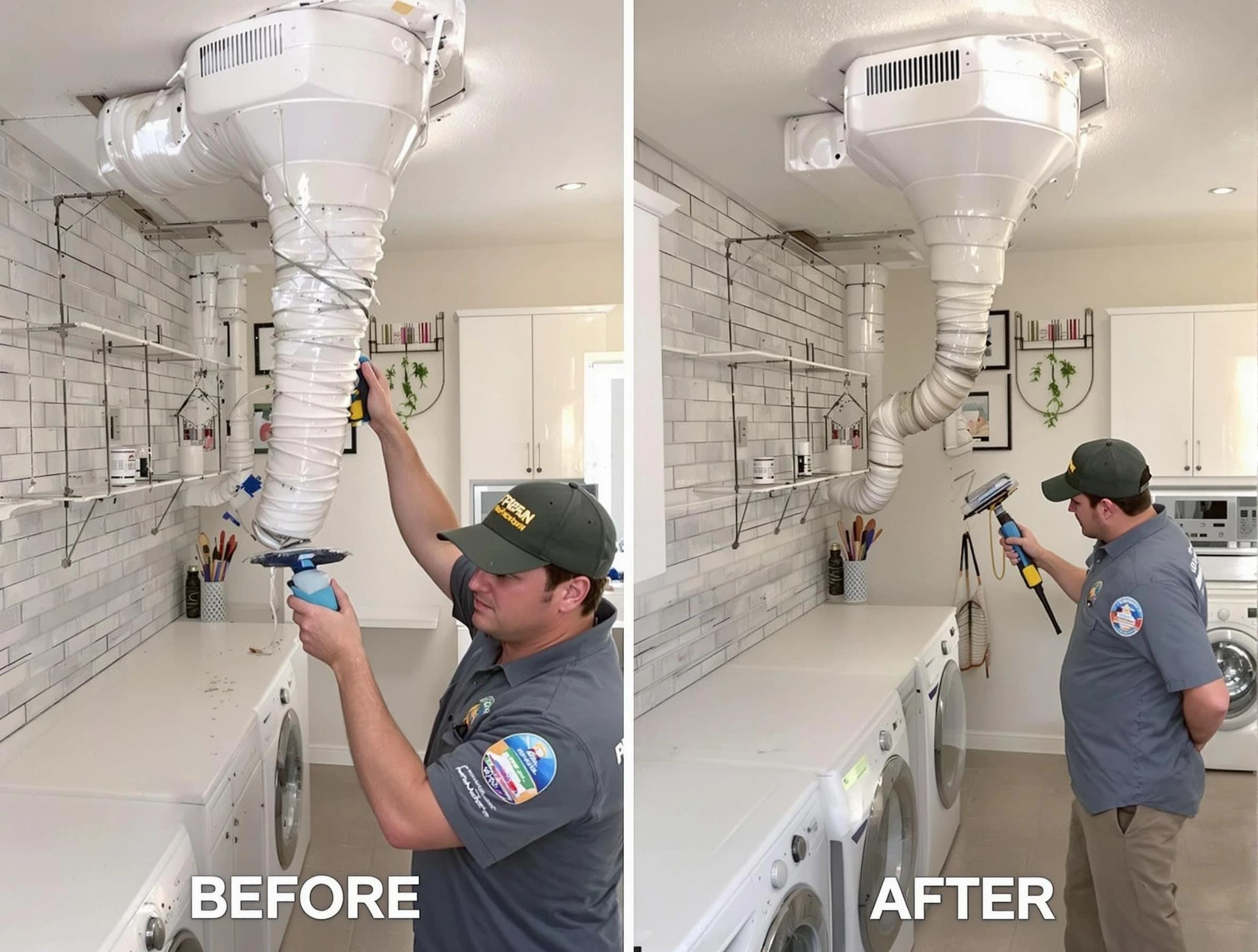 Professional dryer exhaust vent cleaning by Scottdale Dryer Vent Cleaning in Scottdale