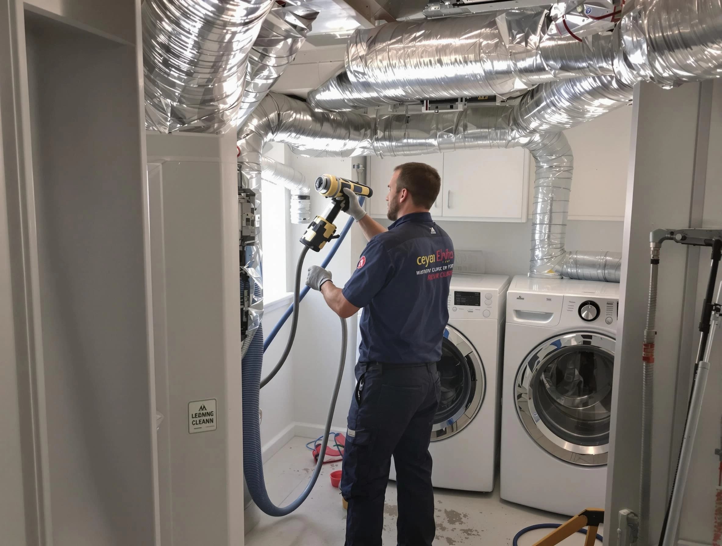 Scottdale Dryer Vent Cleaning specialist using advanced equipment for thorough duct cleaning in Scottdale
