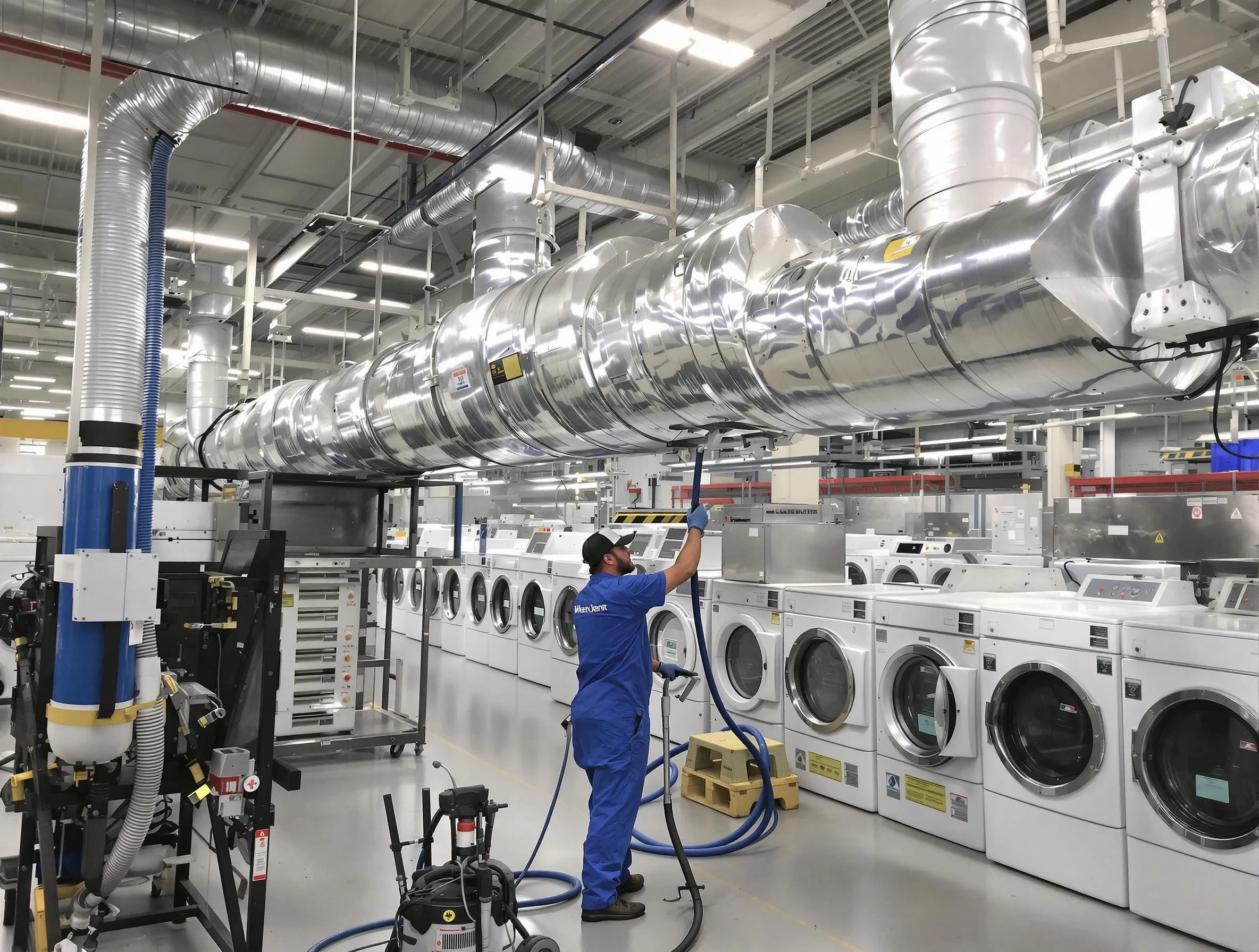 Scottdale Dryer Vent Cleaning team performing heavy-duty industrial dryer vent cleaning in Scottdale